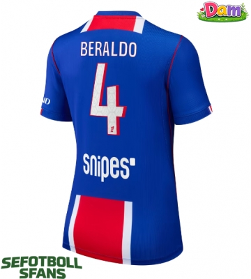 Paris Saint-Germain Lucas Beraldo #4 Hemmatröja Kvinnor 2026-27 Kortärmad